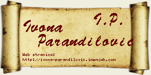 Ivona Parandilović vizit kartica